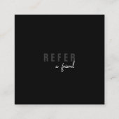 Carte De Référencement Moderne minimaliste noir simple client (Devant)