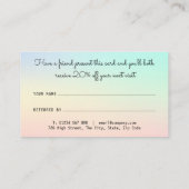 Carte De Référencement Moderne Pastel Shades (Dos)