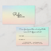 Carte De Référencement Moderne Pastel Shades (Devant / Derrière)