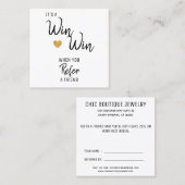 Carte De Référencement Moderne Référer un salon d'amis (Devant / Derrière)