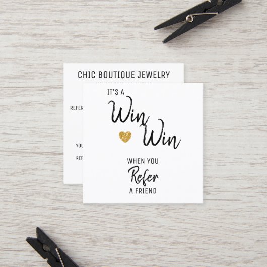 Carte De Référencement Moderne Référer un salon d'amis (Devant/Arrière en situation)