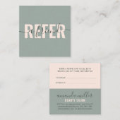 Carte De Référencement Moderne sauge pêche référer une signature de scrip (Devant / Derrière)