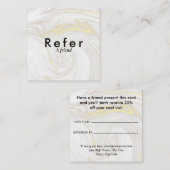 Carte De Référencement Moderne Simple Marbre (Devant / Derrière)