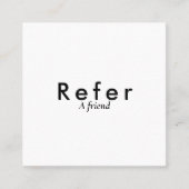 Carte De Référencement Moderne simple noir et blanc (Devant)