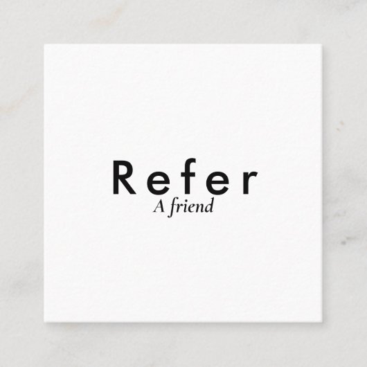 Carte De Référencement Moderne simple noir et blanc (Devant)