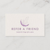 Carte De Référencement Moon Crystal Energy Healer Salon Beige (Devant)