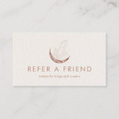 Carte De Référencement Moon Crystal Energy Healer Salon Beige (Devant)