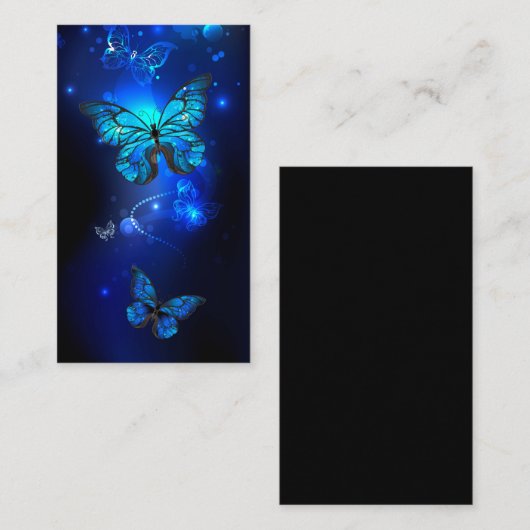 Carte De Référencement Morpho Butterfly in the Dark Background (Devant / Derrière)