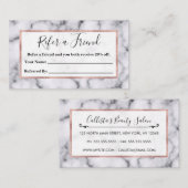 Carte De Référencement Motif en pierre de marbre noir moderne (Devant / Derrière)