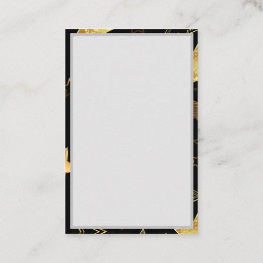 Carte De Référencement Motif sans couture avec étoiles d'or (Dos)