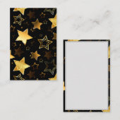 Carte De Référencement Motif sans couture avec étoiles d'or (Devant / Derrière)