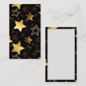 Carte De Référencement Motif sans couture avec étoiles d'or (Devant / Derrière)