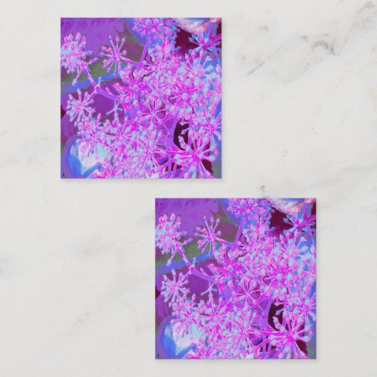 Carte De Référencement Nature rétro Abstraite cool en rose chaud et viole (Devant / Derrière)