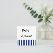 Carte De Référencement Navy Timeless Rayures Blanches | Signature Executi (Debout devant)