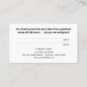 Carte De Référencement Neon rose Turquoise Jaune ongles Loyauté (Dos)