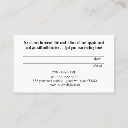 Carte De Référencement Neon rose Turquoise Jaune ongles Loyauté (Dos)