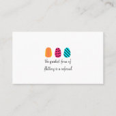 Carte De Référencement Neon rose Turquoise Jaune ongles Loyauté (Devant)