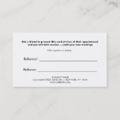 Carte De Référencement Noir et blanc rayé rouge coeur aiguillage (Dos)