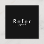 Carte De Référencement Noir et blanc simples (Devant)