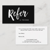 Carte De Référencement Noir manuscrit moderne simple du manuscrit | (Devant / Derrière)