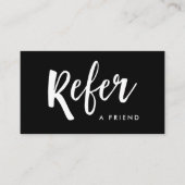 Carte De Référencement Noir manuscrit moderne simple du manuscrit | (Devant)