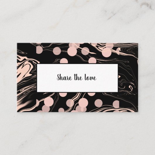 Carte De Référencement noir marbré (Devant)