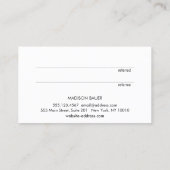 Carte De Référencement Noir rayé moderne et FAUX Gold Foil aiguillage (Dos)