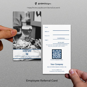 Carte De Référencement Nouveau client élégant Remise aux employés