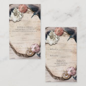 Carte De Référencement Oiseau de mer blanc rustique aiguiller un ami (Devant / Derrière)