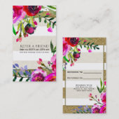 Carte De Référencement Or Blanc Rayures Gras Glam Floral Référer un ami (Devant / Derrière)