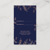 Carte De Référencement Or et bleu rose Glam Botanique Parrainer une amie (Dos)