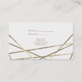 Carte De Référencement Or Lignes Géométriques Modernes Référez un Ami (Dos)