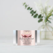Carte De Référencement Or Rose Argenté Lotus Professionnel (Debout devant)
