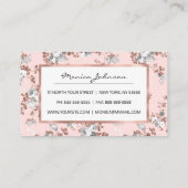 Carte De Référencement Or rose rose rose rose moderne parties scintillant (Dos)