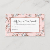 Carte De Référencement Or rose rose rose rose moderne parties scintillant (Devant)