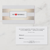 Carte De Référencement Orientation vers FAUX Gold et Black Red Heart (Devant / Derrière)