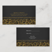 Carte De Référencement Paillettes de scintillement de léopard Glam Chic P (Devant / Derrière)