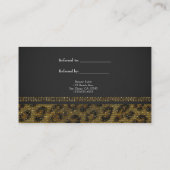 Carte De Référencement Paillettes scintillantes léopard Glam Chic Parrain (Dos)