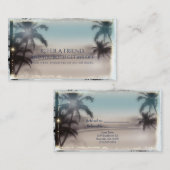 Carte De Référencement Palm Trees Elegant Tropical Beach Référer un ami (Devant / Derrière)