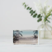 Carte De Référencement Palm Trees Elegant Tropical Beach Référer un ami (Debout devant)
