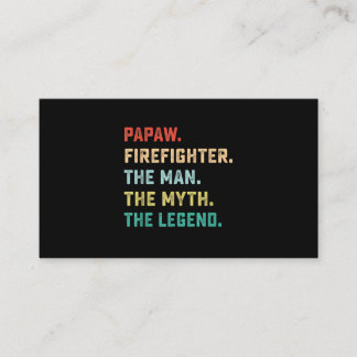 Carte De Référencement Papaw Pompier Homme Mythe Légende Papa Cadeaux