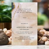 Carte De Référencement Papier Marbré Rose Or Noir Entreprise