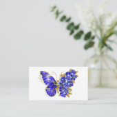 Carte De Référencement Papillon saphir à fleurs (Debout devant)