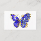 Carte De Référencement Papillon saphir à fleurs (Devant)