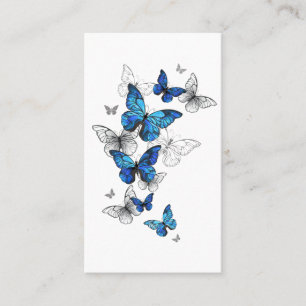Carte De Référencement Papillons volants bleus Morpho