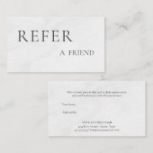 Carte De Référencement Parrainer un ami Élégant Professionnel des affaire (Devant / Derrière)