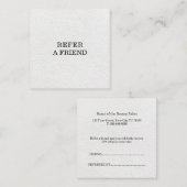 Carte De Référencement Parrainer un ami Élégant Professionnel des affaire (Devant / Derrière)