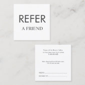Carte De Référencement Parrainer un ami Élégant Professionnel des affaire (Devant / Derrière)