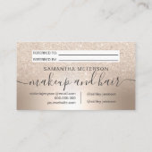 Carte De Référencement Part chic d'aluminium d'ombre de parties (Dos)