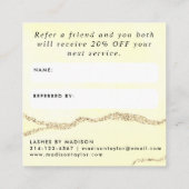 Carte De Référencement Parties scintillant classique en or marbre Agate c (Dos)